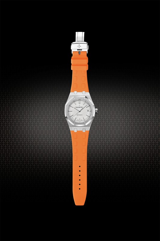 Vagenari维瑞亚橡胶表带适用于爱彼皇家橡树37mm 15450钢带表款