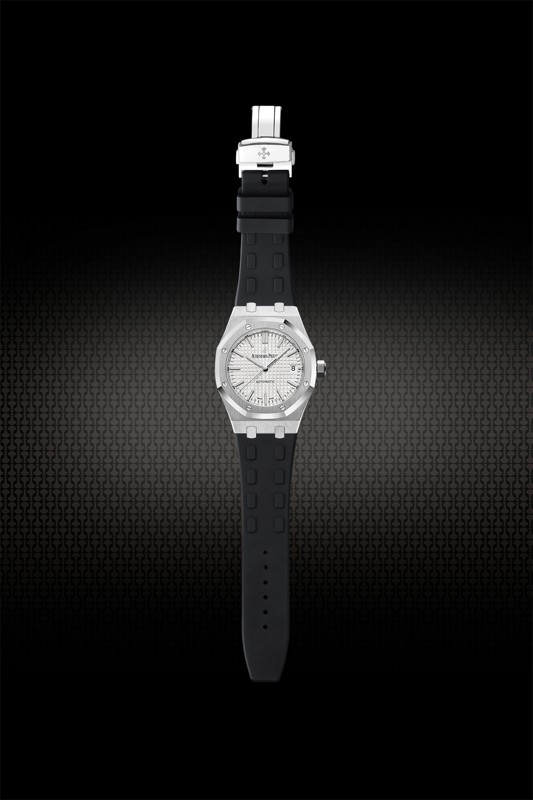 Vagenari维瑞亚橡胶表带适用于爱彼皇家橡树37mm 15450钢带表款