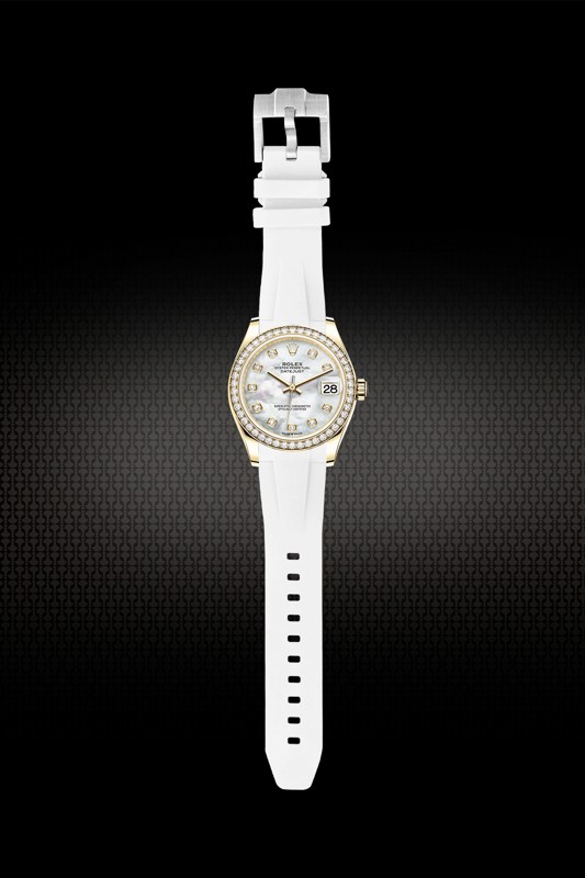 维瑞亚橡胶表带针扣款适用于劳力士女款日志31mm手表型号ref.27.....