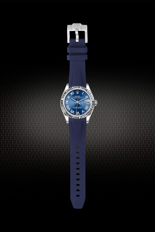 维瑞亚橡胶表带针扣款适用于劳力士女款日志31mm手表型号ref.27.....