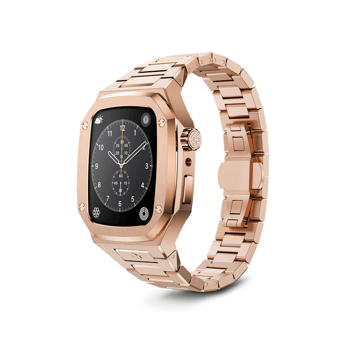GOLDEN CONCEPT玫瑰金色商务表壳适用iWATCH7/8/9