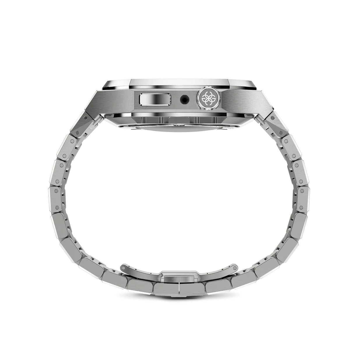 GOLDEN CONCEPT银色表盘镶彩钻适用iwatch7/8/9表壳