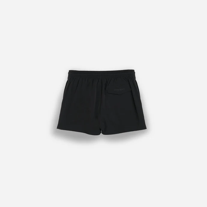 游泳尼龙短裤-黑色刺绣