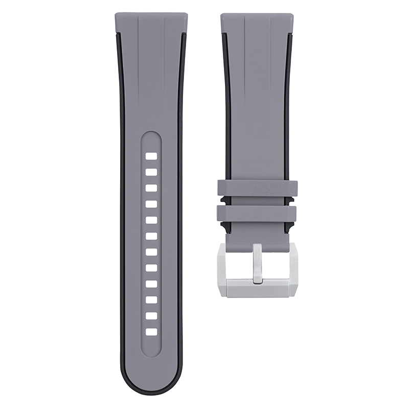 Vagenari维瑞亚双色平头通用橡胶表带23mm