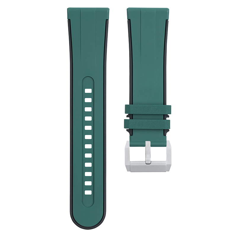 Vagenari维瑞亚双色平头通用橡胶表带23mm