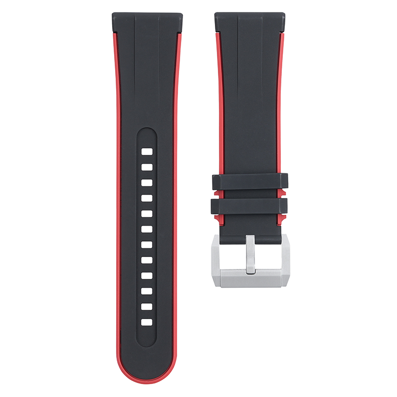 Vagenari维瑞亚双色平头通用橡胶表带23mm