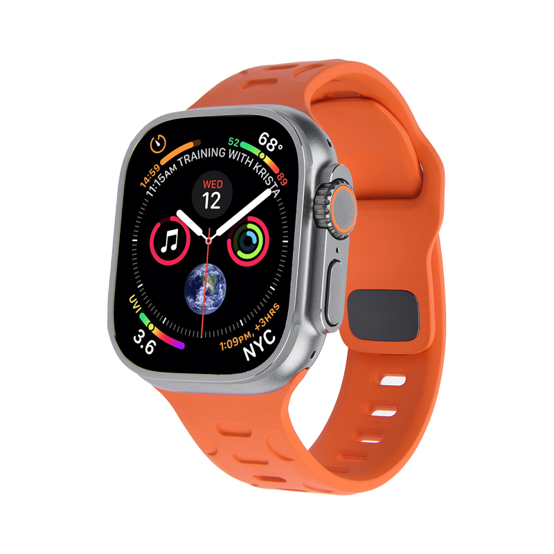 维瑞亚橡胶表带适用于苹果手表applewatch9 Ultra2 49/45/44mm