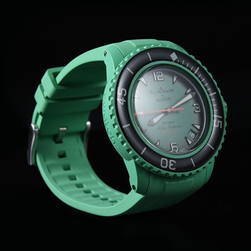 维瑞亚橡胶表带适用于BlancpainXSwatch联名42.3mm