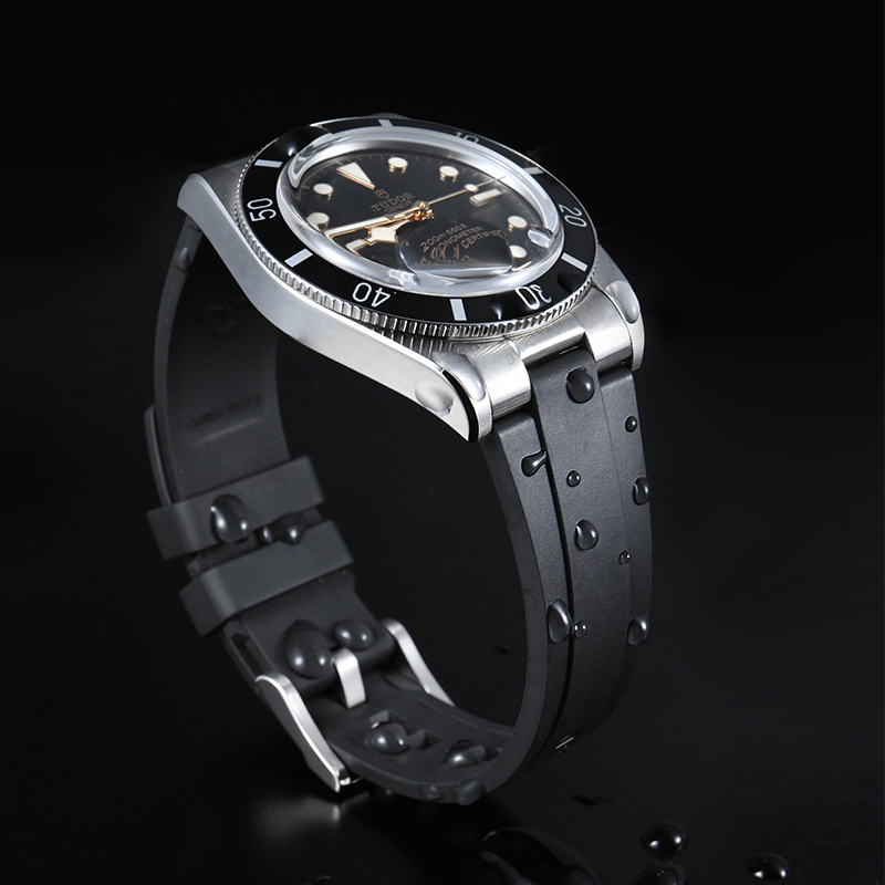 维瑞亚橡胶表带适用于帝舵碧湾54型37mm M79000N针扣款