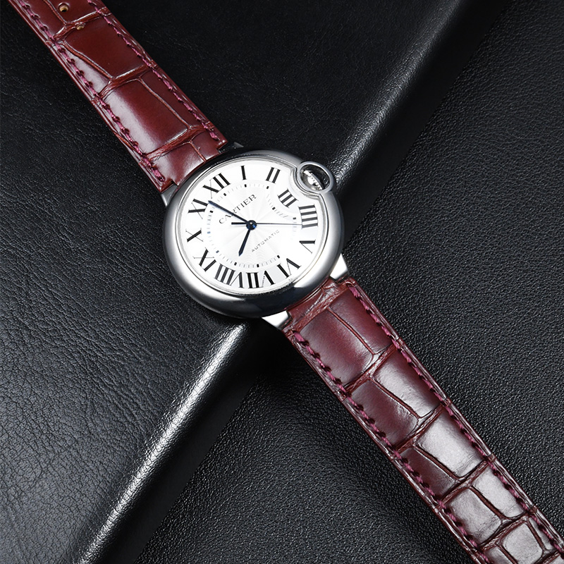 维瑞亚VAGENARI 美洲鳄鱼皮表带 适用于卡地亚蓝气球36mm