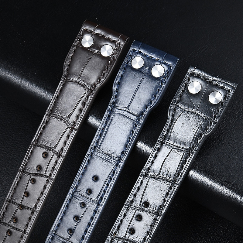 维瑞亚美洲鳄鱼皮表带适用于万国葡萄牙计时41mm