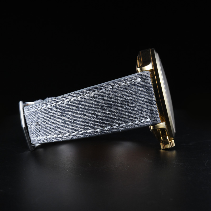 维瑞亚Jeans牛仔布纹小牛皮表带适用百达翡丽19/20/21mm